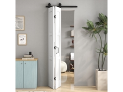 Porta 71x213cm Estilo Rústico Branco Efeito Madeira S/MARCA