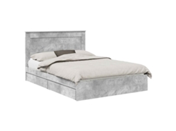 Cama com Armazenamento Cinzento 150x200 cm Madeira Processada MAISON EXCLUSIVE