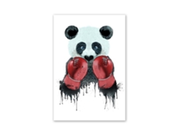Laxiscreed Pinturas Decorativas Panda Boxeador Para Escritórios Modernos, Residências E Ambientes Comerciais