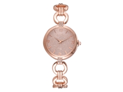 Relógio de Pulso Feminino de Liga Analógico com Mostrador Redondo Quartzo Ouro Rosa