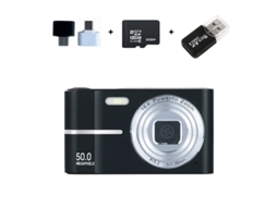 Câmera Digital 4k M03 Tela Lcd De 2.4 Polegadas Zoom 16x Mini Câmera Compacta Com Cartão De Memória 32g Preto Gertiz