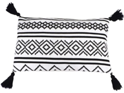 Capa de Almofada Geométrica 30x50cm em Algodão com Franjas para Decoração Sofá, Quarto e Sala Estar. CHABERLU