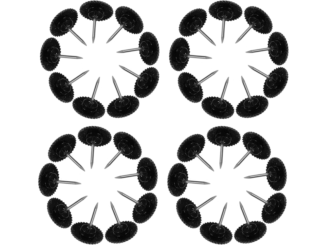 Conjunto De 100 Tachinhas Pretas Multifuncionais E Delicadas Para Decoração Paredes Mapas Duráveis Compactas, Ideais
