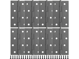 Dobradiças Para Armários, Pacote Com 8 Unidades, Pretas, Em Aço Inoxidável, Dobráveis, Dobradiças Planas Para Caixas De