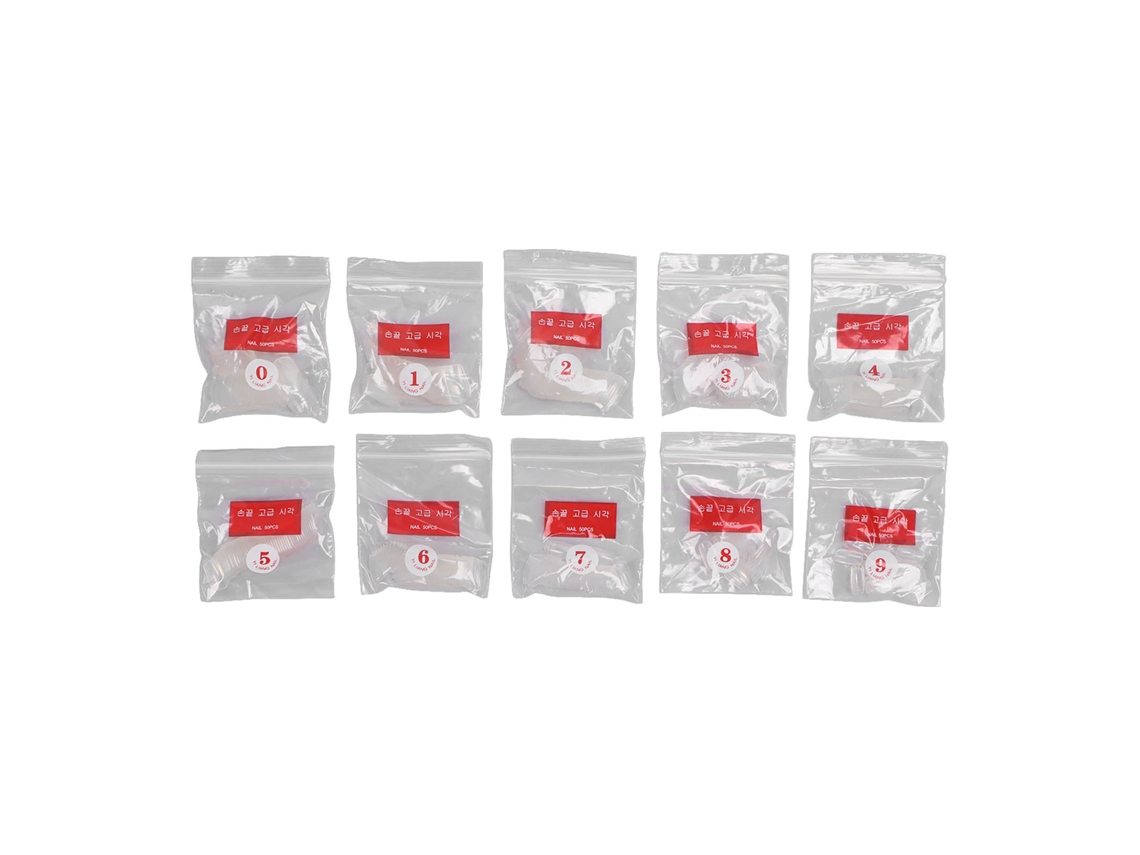 500 Unhas Falsas De Cor Transparente Natural Com Cobertura Total Para Arte De Unha Diy