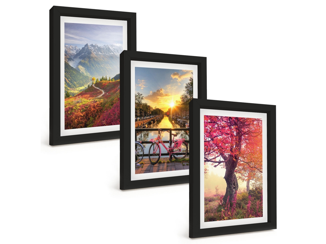 Composição De Quadros Paisagens De Montanha De Bicicleta Espelharte (3 Peças 20x30 Cm)