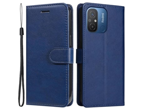 Para Xiaomi Redmi 12c 4g / 11a 4g Pu Couro Capa De Telefone Flip Stand Cor Sólida Capa Carteira