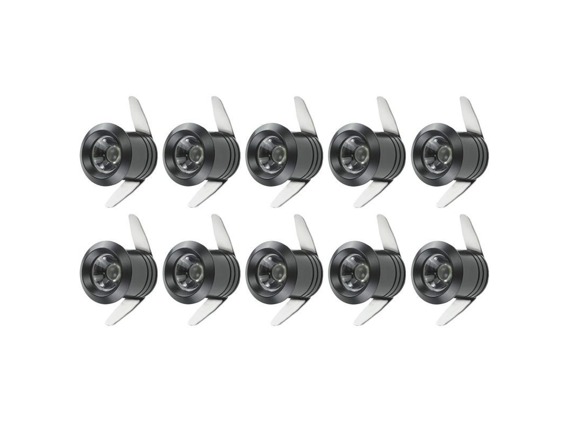 10 Mini Focos Led Empotrables 1w Transformador Separado Para Mostradores Cocina Escaleras Armarios 90-265v Clase A++