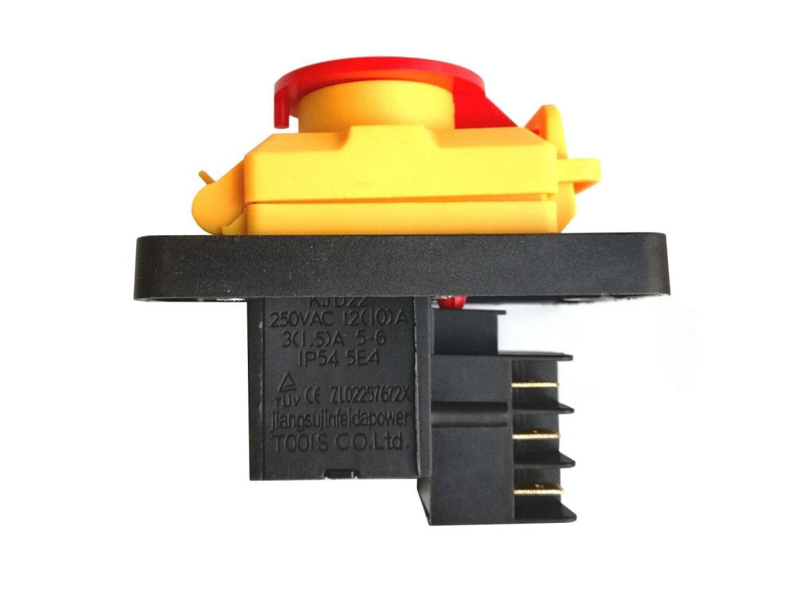Interruptor De Botão Eletromagnético Industrial À Prova D'água, Liga/desliga, Compatível Com Máquinas De Marcenaria, 250v, 6 Pinos