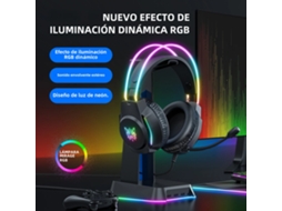 Fone De Ouvido Gamer Onikuma Com Fio E Faixa De Cabeça Rgb, Microfone Flexível, Para Computador, Para Jogadores De Pc E Ps5 X26 Vayotoy