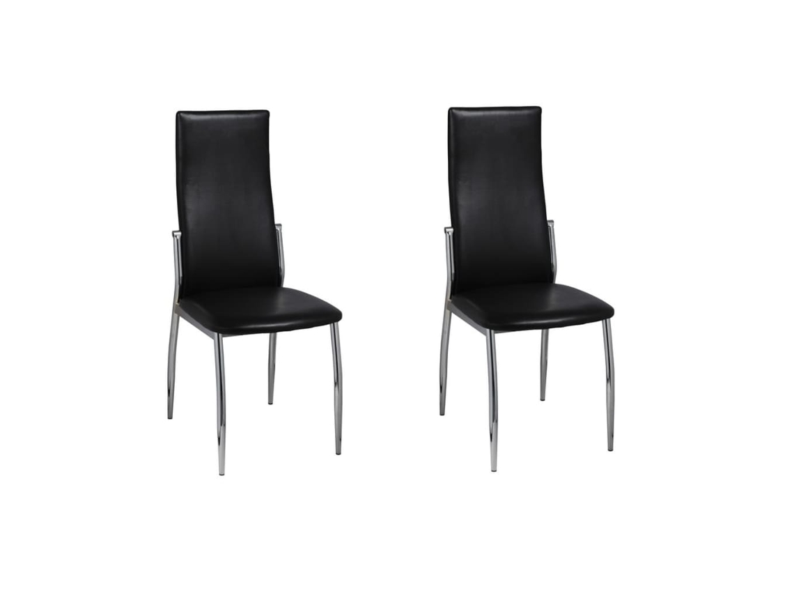 Dining Chair, Dining Chairs Vidaxl Preto Couro Artificial (n/a)