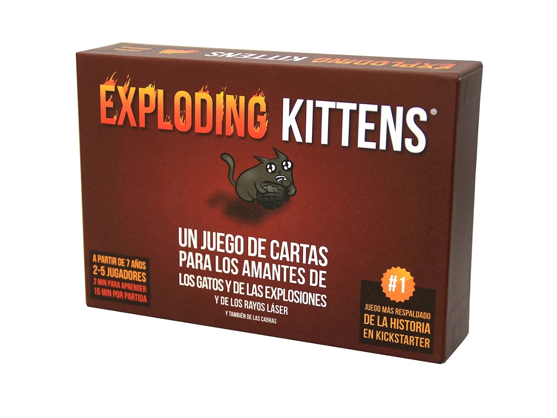 O Jogo De Cartas Asmodee Exploding Kittens, Versão Espanhola, Contém 20 Cartas.