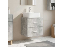 Vidaxl Vaidade Com Pia Suspensa Cinzento Cimento 49,5 X 41 X 63 Cm