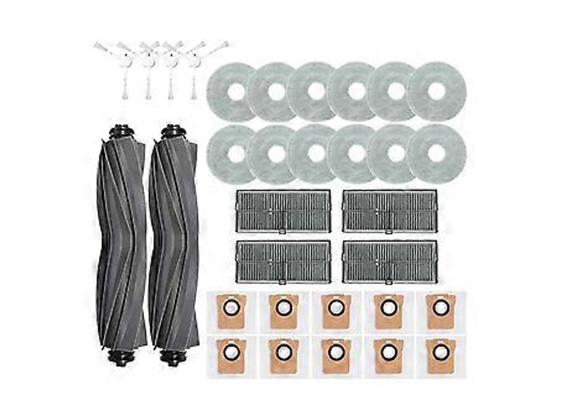 Para Aspirador De Pó Robô M30s D103cn, Escova Principal, Escova Lateral, Filtro Hepa, Saco De Pó, Pano De Esfregão, Peças De Reposição Brilvibera