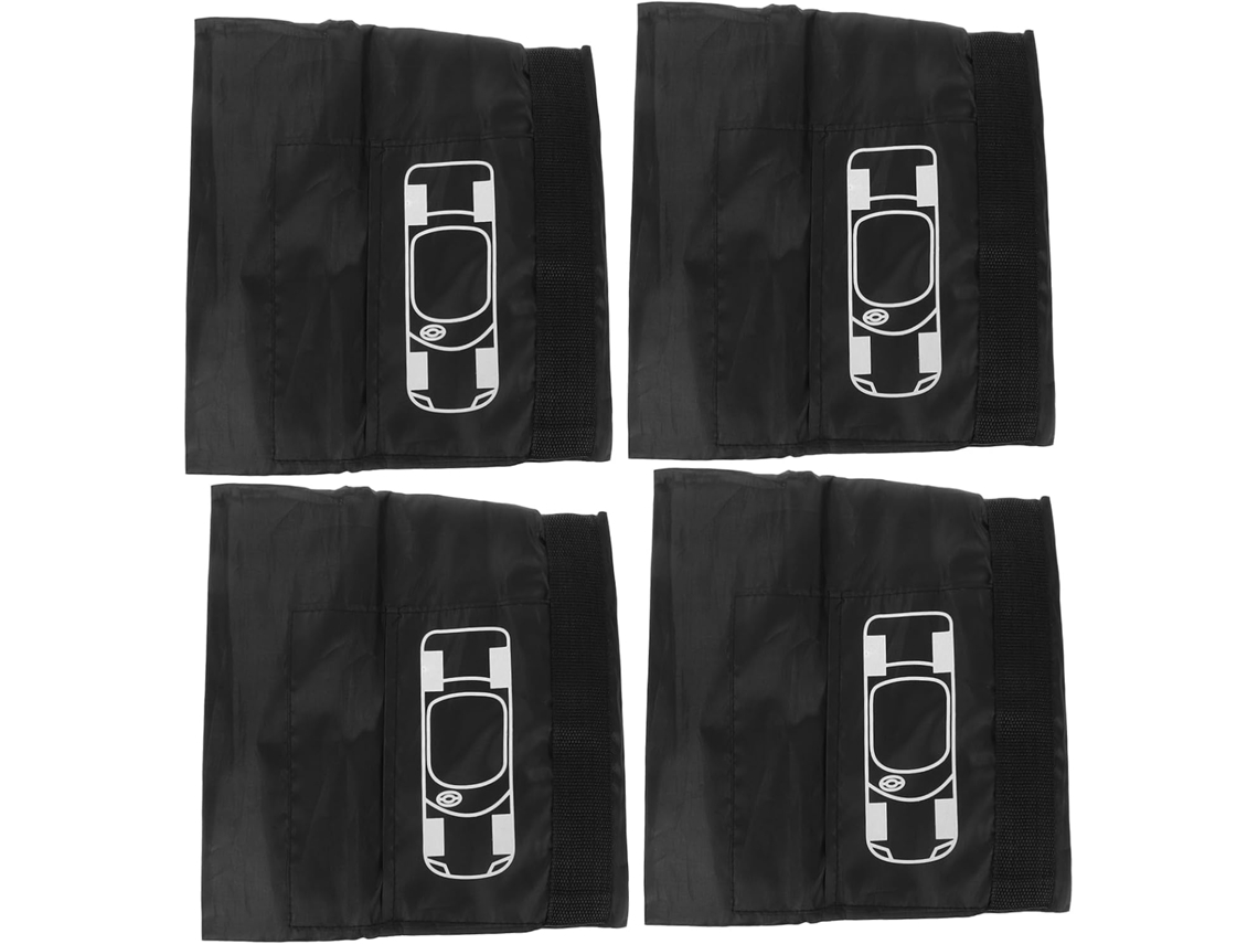 Conjunto de 4 capas protetoras para pneus, proteção contra neve e sol, compatíveis.