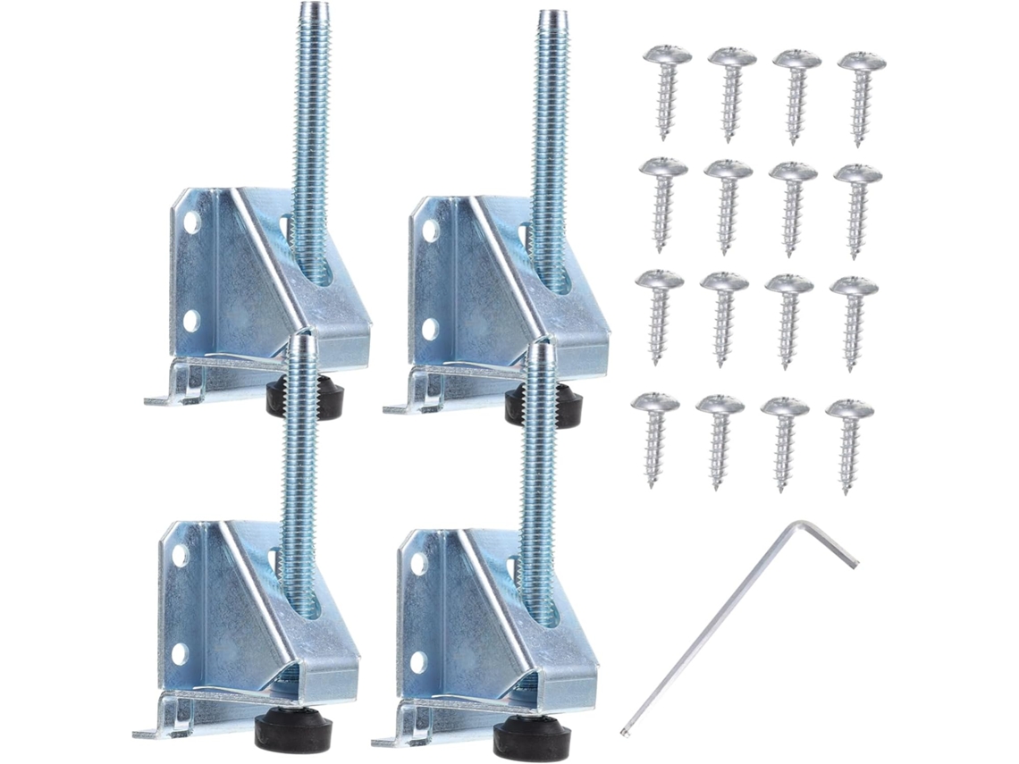 Doitool Conjunto De 4 Pés Ajustáveis Para Niveladores Móveis E Armários, Estabilizadores Para Pés De Mesa E Bancada