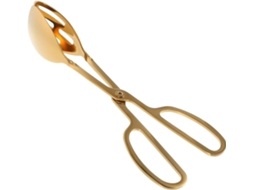 Pinça De Servir Em Aço Inoxidável Dourado Com Cabo Confortável E Design Ergonômico, Resistente Ao Calor Para Churrasco