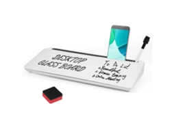 Quadro Branco de Vidro para Mesa com 5 Compartimentos e Suporte para Celular/tablet | S/MARCA