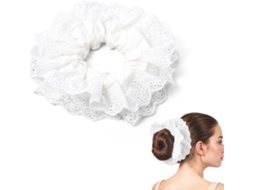 Grande Renda Branca Grampo Para O Cabelo: Pode Ser Usada Para Amaldiçoar O Cabelo Ou Fazer Rabo de Cavalo. Acessórios para mulheres.