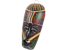 Máscara Tiki de Madeira, Decorativa Parede, Ornamento Tribal, para Casa Ou Escritório, Decoração CHABERLU