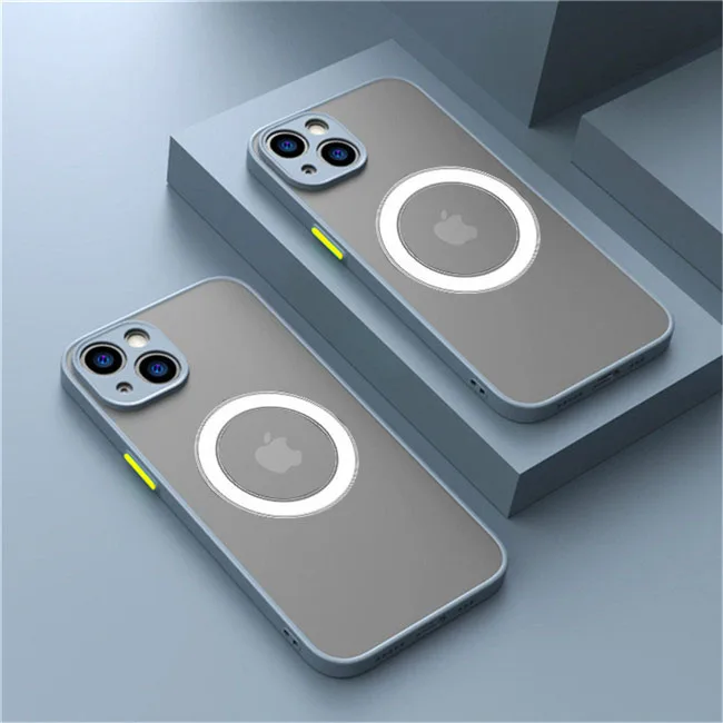 Capa Protetora Magnética (cinza) Para Iphone X/xs, Capa De Carregamento À Prova De Choque