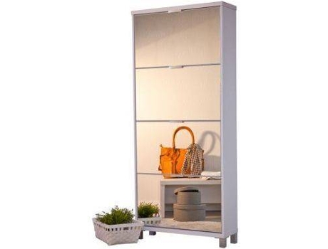 Sapateira  Danubio (Branco - Aglomerado de Alta Densidade e Melamina - 175 x 76.5 x 25 cm)