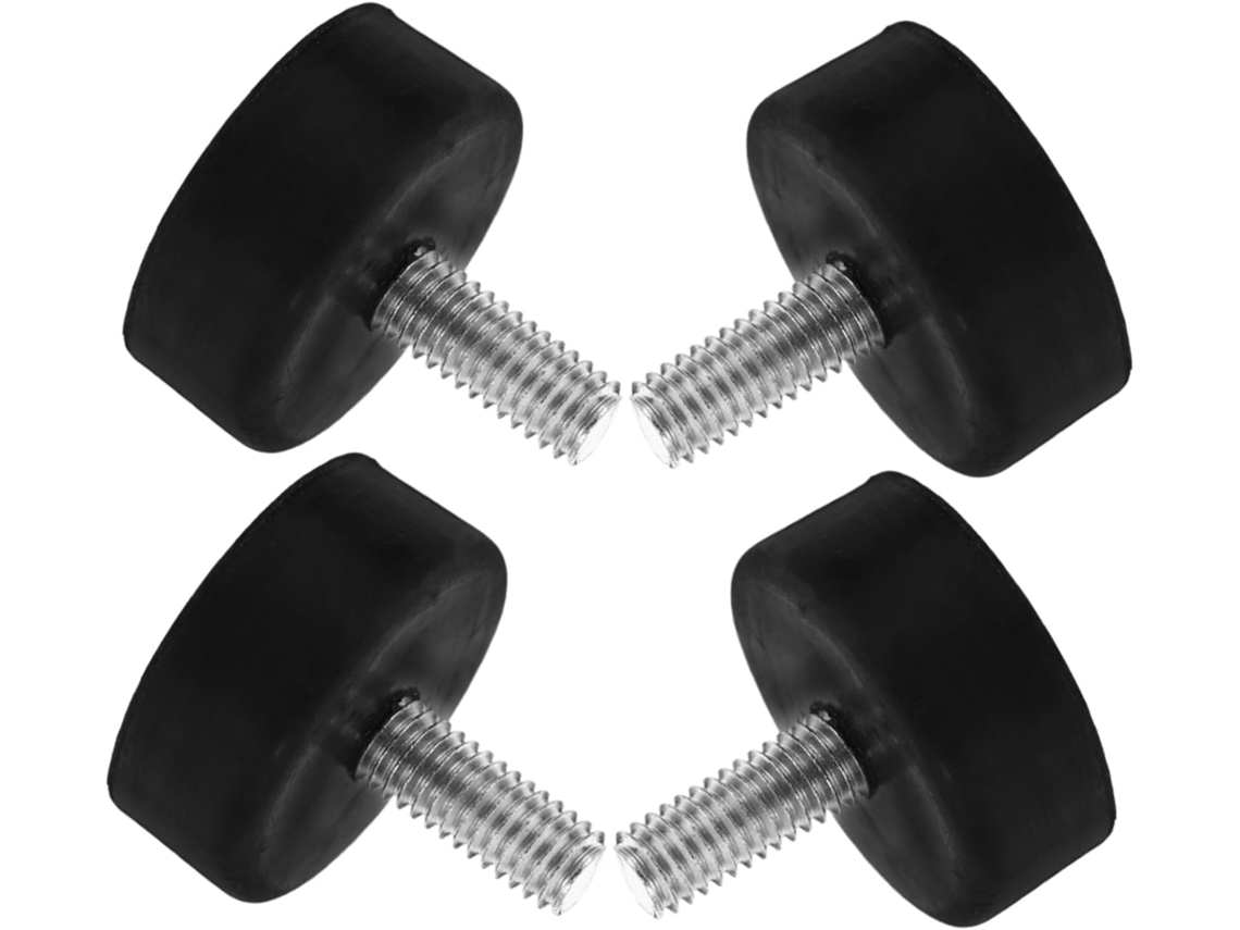 Conjunto De 4 Pés Móveis Ajustáveis Com Parafusos Borracha Para Nivelamento Altura, Ideais Para Cadeiras, Mesas E Áreas