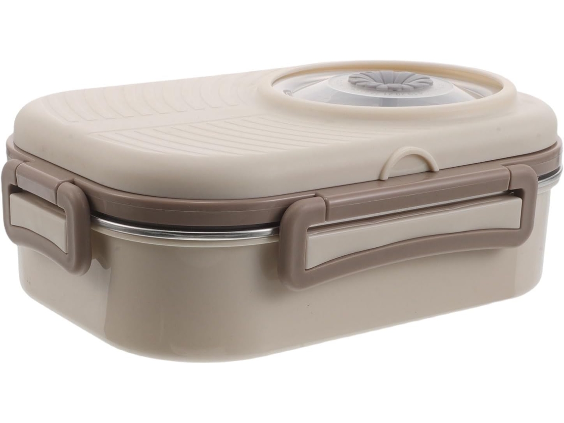 Marmita Bento Ipetboom Em Aço Inoxidável Com 3 Compartimentos, Isolamento Térmico Para Manter Os Alimentos Frescos