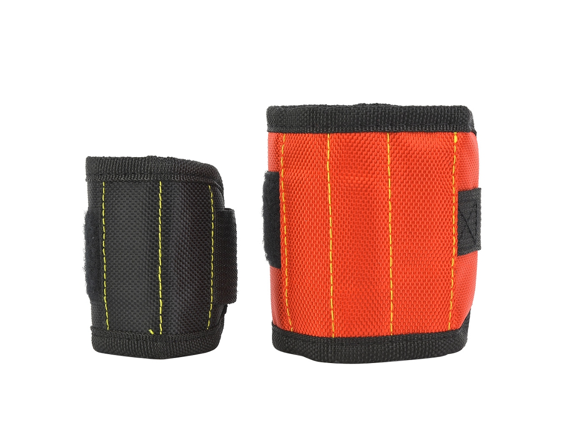 2 Peças Pulseira Magnética Portátil Bolsa De Ferramentas Para Adultos E Crianças (vermelho)