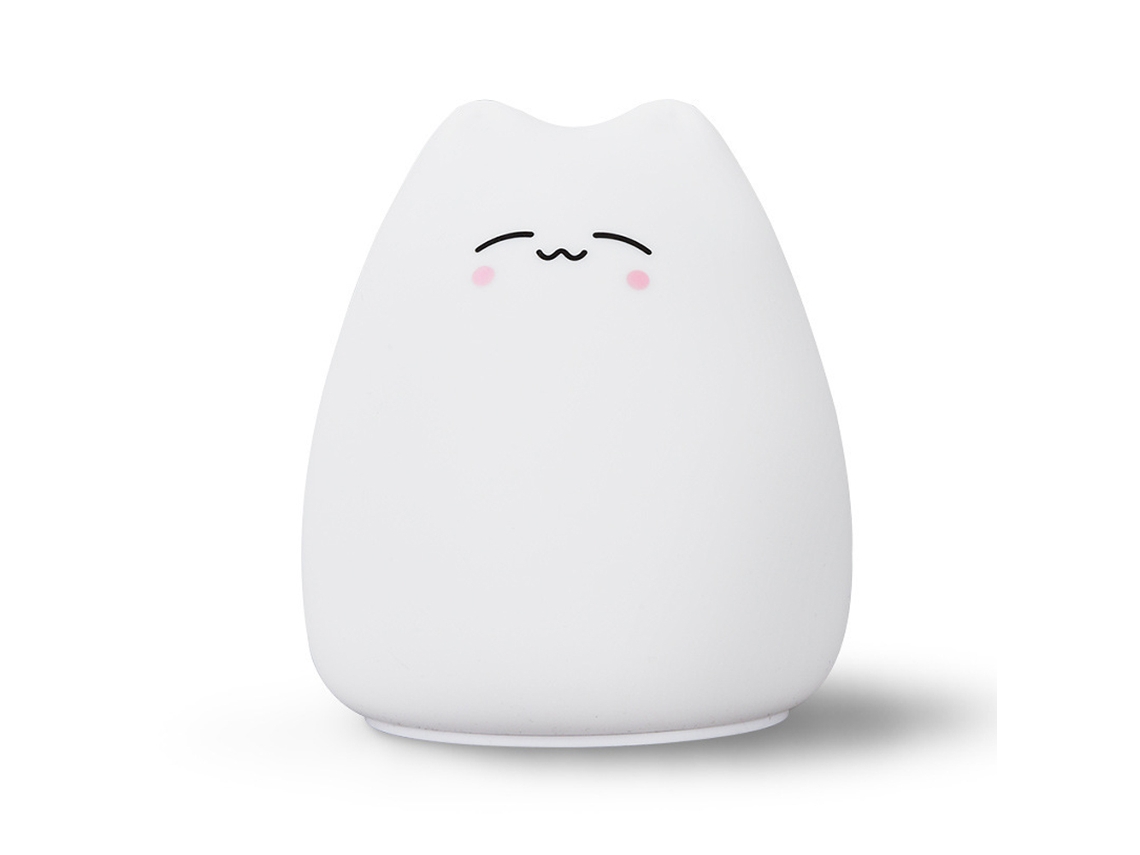 Lâmpada Silicone Gato Cartum Led Mudança de Cor Decoração Quarto Crianças NEVEANCE
