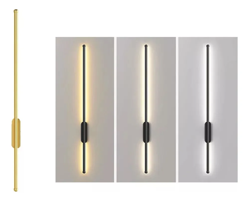 Novo | Luminária De Parede Led Dourada Recarregável, Sem Necessidade De Instalaçãovayotoy