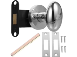 Pestillo de Cierre de Seguridad Unilateral Oculto para Puertas Interiores de Acero Inoxidable Con Manija Comercial 6,7x6,4cm Plata