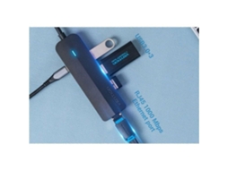 Adaptador Vention 5 I 1 Usb C Para 3x Usb 3.0 / Rj45 Gigabit Ethernet / Hub Micro B 0,15m Preto Abs Tipo Aquaforge