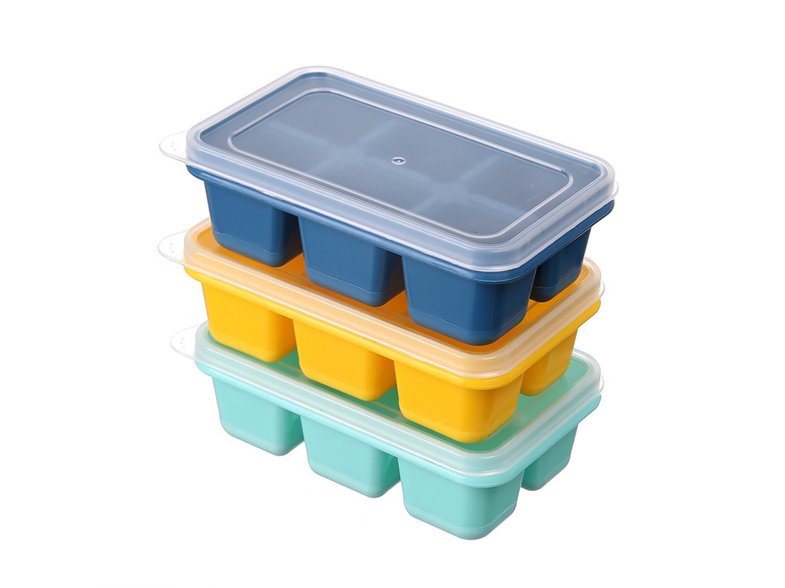 Formas De Gelo Pequenas Com Tampas, 18 Compartimentos, Silicone Para Cubos De Gelo(cor Aleatória)(f2)