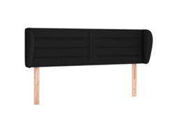 Cabeceira de Cama com Abas Tecido Preto MAISON EXCLUSIVE (147x23x78 cm)