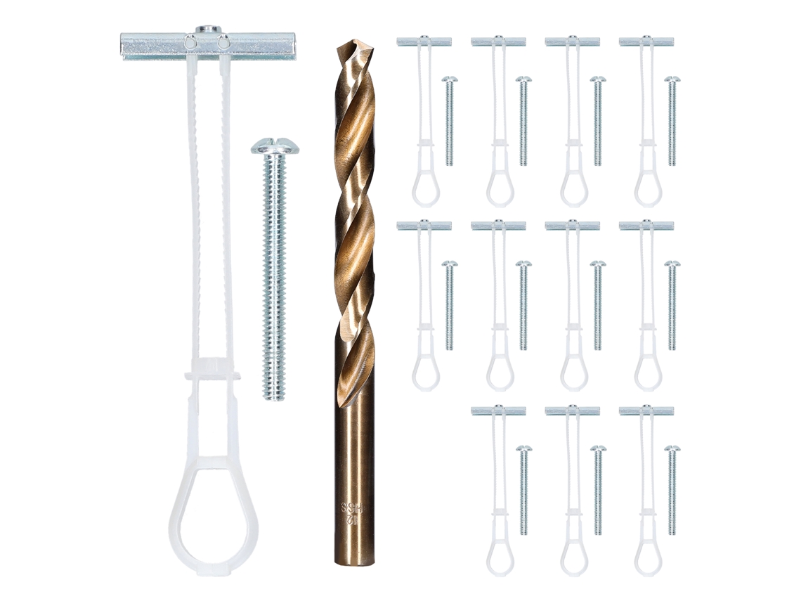 Kit De Âncoras Para Drywall Com Instalação Rápida E Fácil Âncoras De Parede Resistentes Ajustáveis