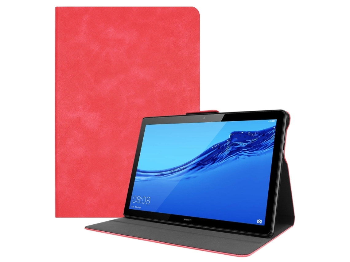 Capa‑flip Horizontal Pu Textura Couro Cor Sólida Halinuia Com Suporte Para Huawei Mediapad T5 10 Polegadas