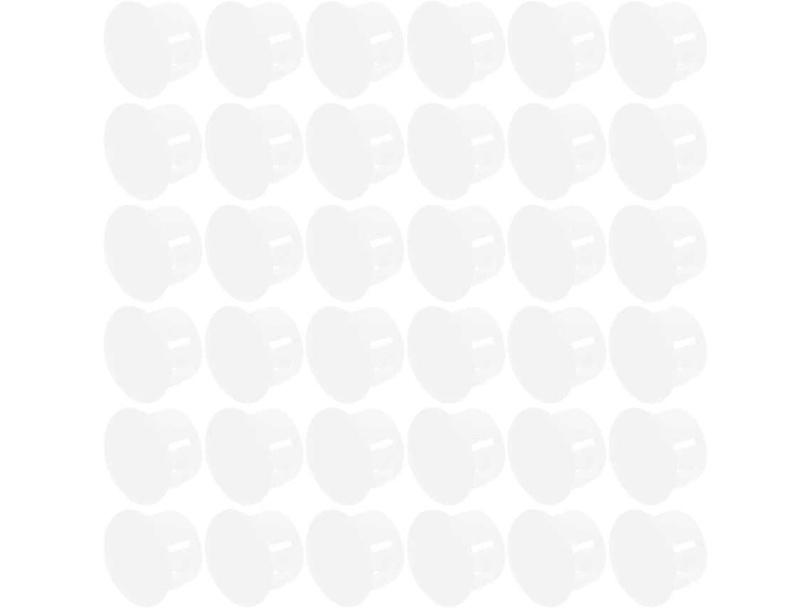 Plafope Tampões De Plástico Branco Para Furos Parafuso, Redondos E Planos, De Encaixe Para Furos 14mm, 100 Peças, Tampas