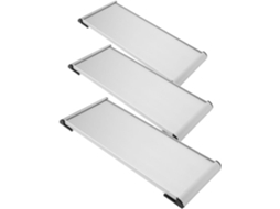 Plafope 3-placas De Identificação Para Portas Escritório Em Liga Alumínio Prateado, Design Dupla Face E Estilo Elegante