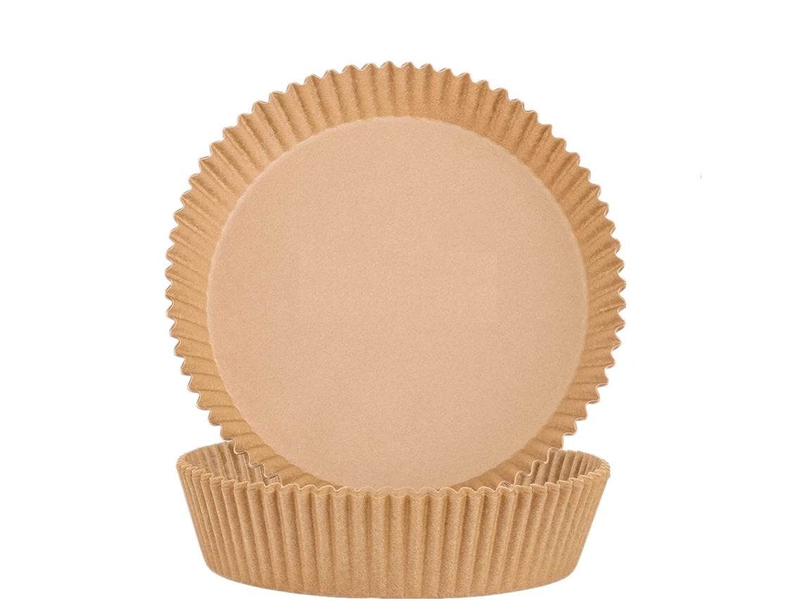 Forros De Papel Descartáveis Para Fritadeira Ar, Pacote Com 50, Marrom, 20x16x4,5cm, À Prova Óleo, 3-6l