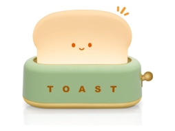 Lâmpada Noturna Cute Toast Decor Mesa Crianças Presente Natal Meninas