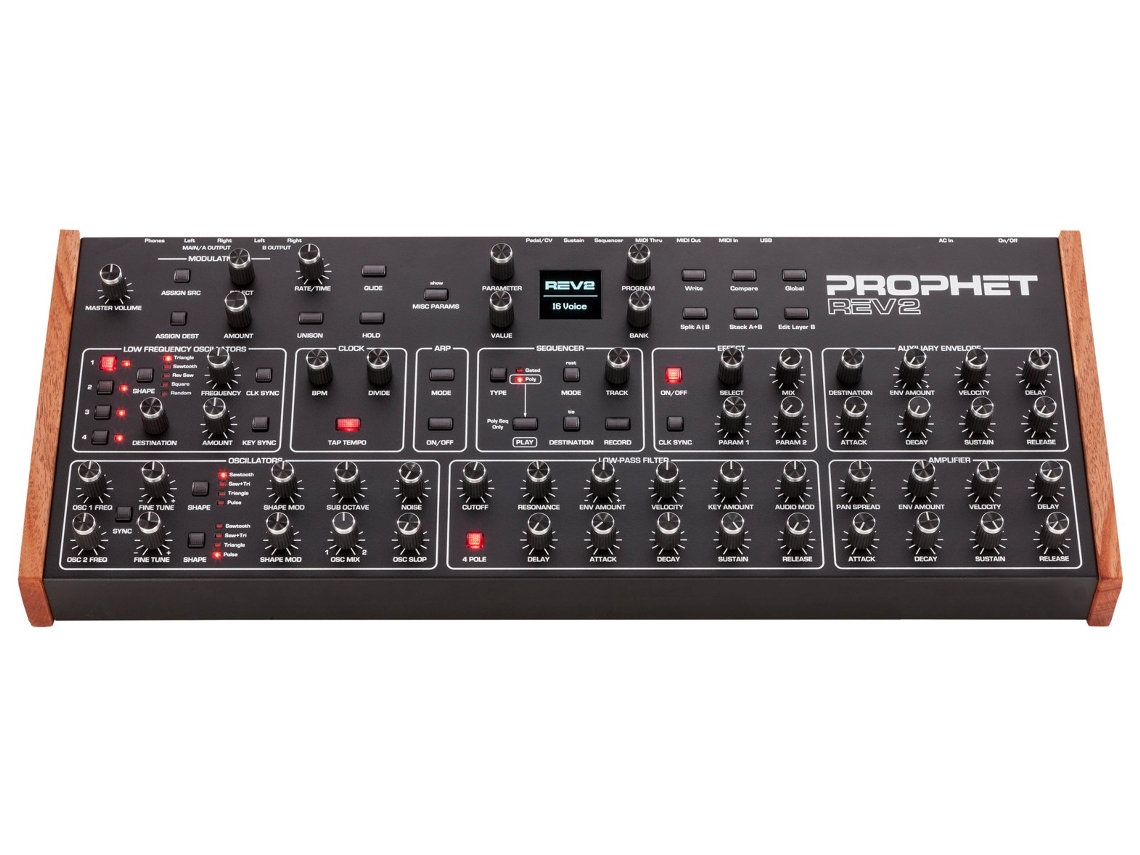 Sequential Prophet Rev2 Desktop 16 Voz Sintetizador Analógico Polifónico