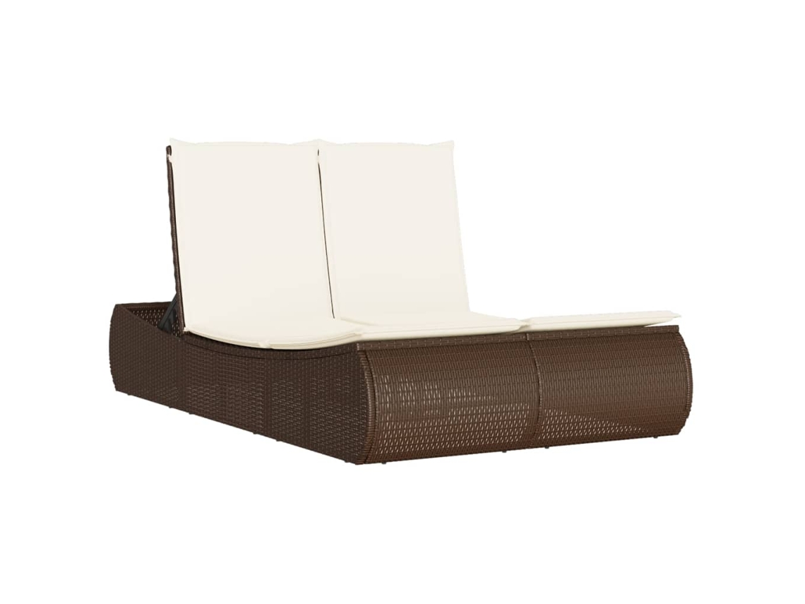 Double Sun Lounger, Double Sun Loungers Vidaxl Marrom Rattan / Vime (n/a)