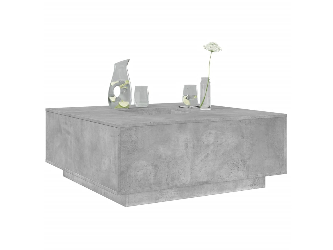 Vidaxl Mesa De Centro 100x100x40 Cm Derivados Madeira Cinzento Cimento