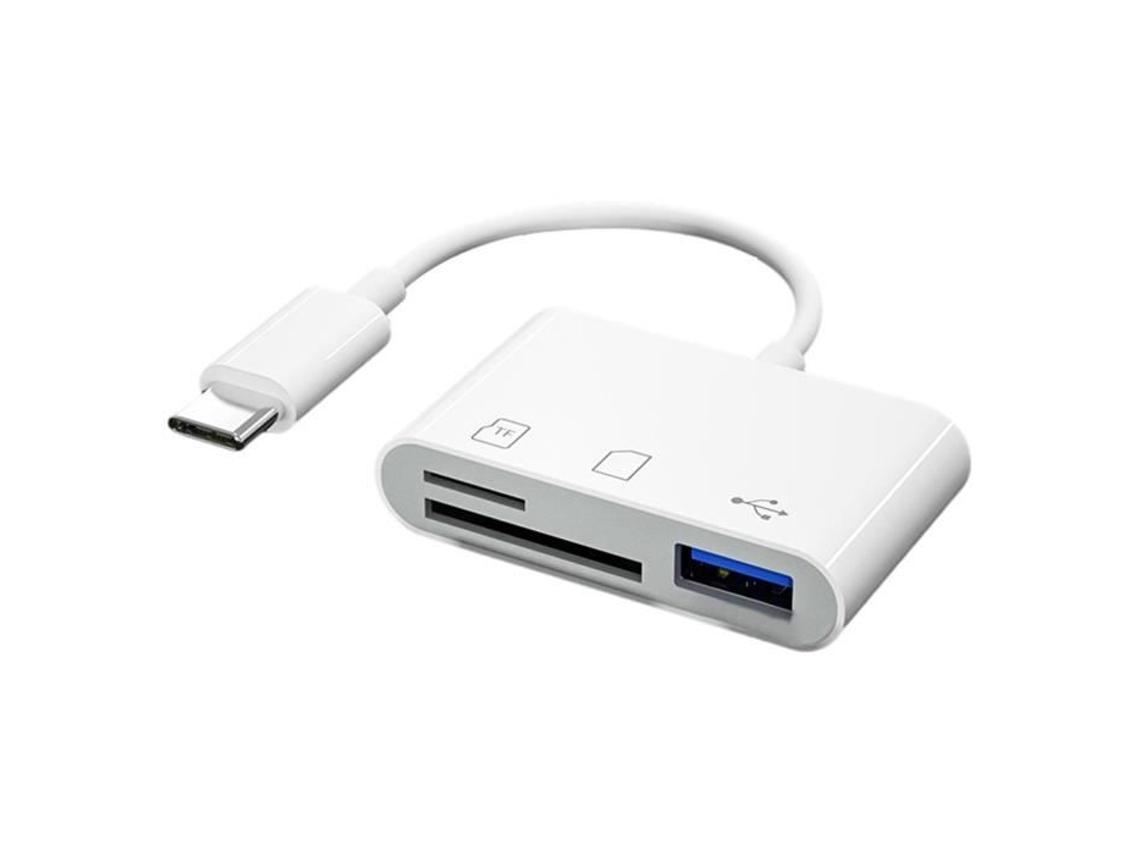 Leitor de Cartão Sd Usb c, Adaptador Tf Sd para para Slot de Cartão AQUAFORGE