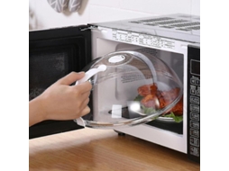 Tampa anti-respingos para micro-ondas, com Alça, resistente ao calor, material PP
