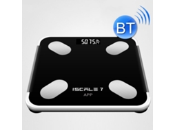 Balança Inteligente de Peso Corporal com Bluetooth e Medição de Gordura Corporal Alimentada por Bateria MDUG (preto Brilhante)