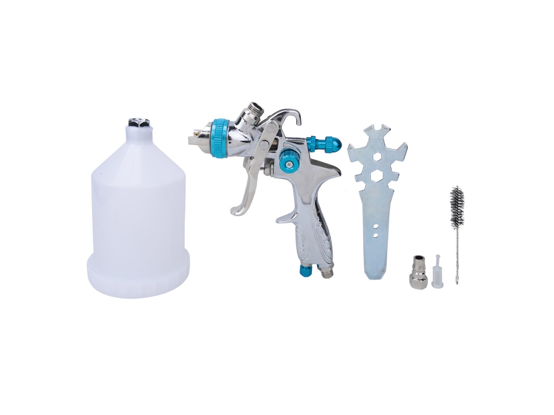 Pistola de Pintura Hvlp H 887p Airbrush Atomização Alta Alimentação por Gravidade Azul | S/MARCA