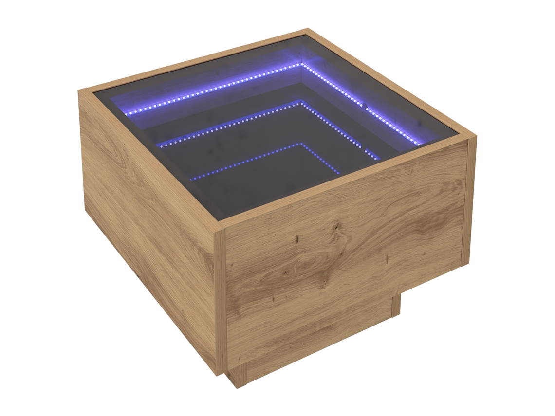 Conjunto 1 Mesa De Café Rústica Vidaxl Castanho Derivados De Madeira (40 X 40 X 30 Cm)
