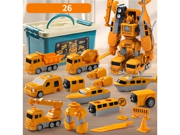 Carro De Engenheiro Transformador Magnético Montado Brinquedos Robô Transformador Conjunto De Brinquedos Para Meninos 6 Em 1 Robô Aquaforge